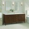 James Martin Vanities 72'' Double Vanity, Mid Century Walnut w/ 3 CM Arctic Fall Solid Surface Top 485-V72-WLT-3AF - alternate 5